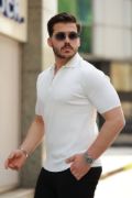Erkek Fermuarlı Yakalı Kısa Kollu Tshirt resmi